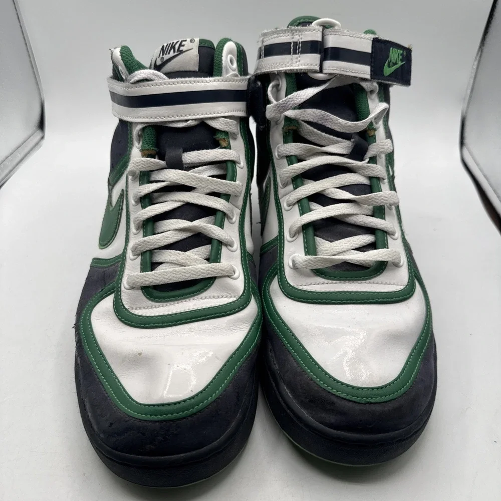 Nike Vandal High Leather 309427-431 Green Black White Sneakers Sz 12 Very Rare
